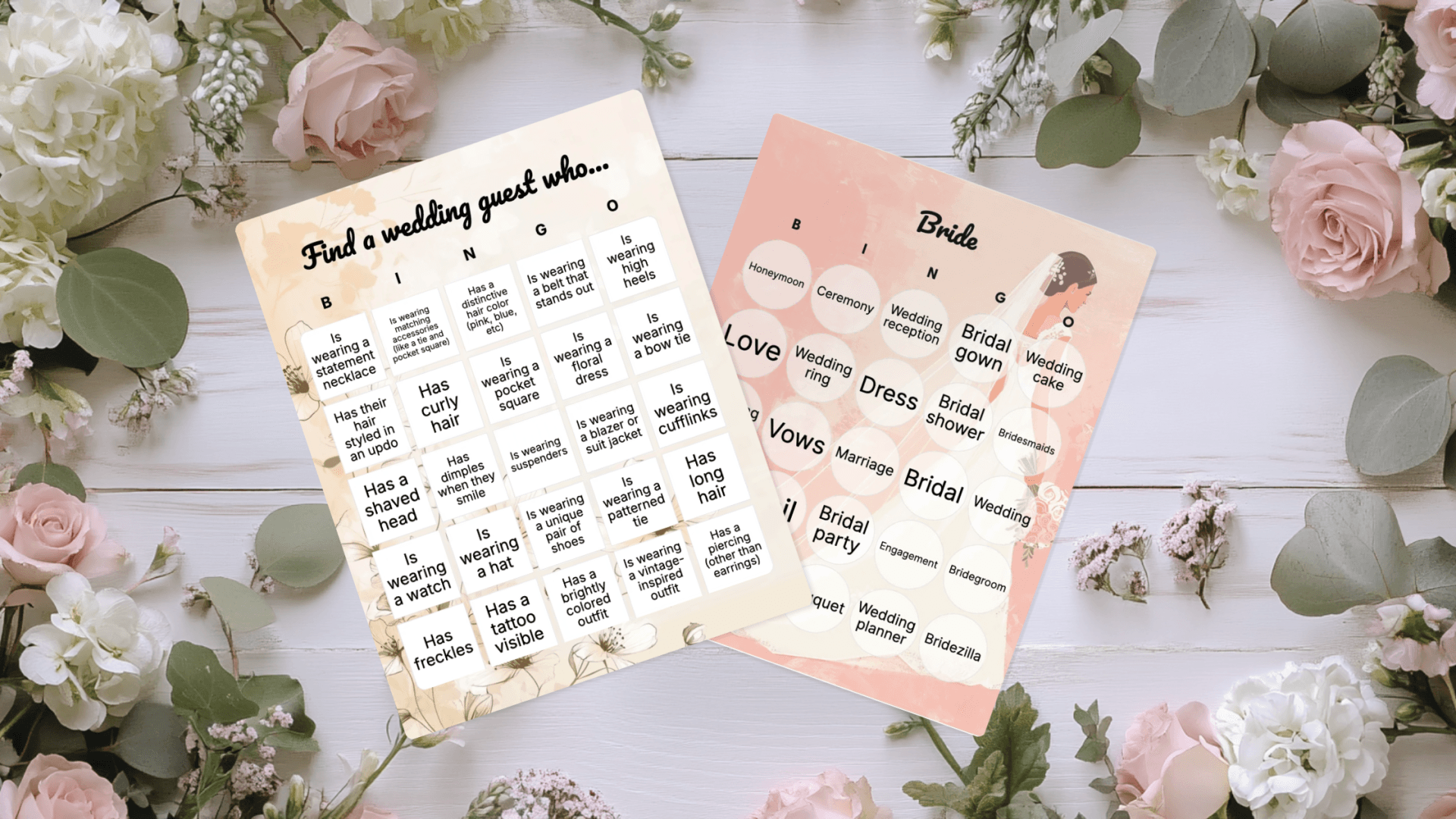 wedding bingo cards