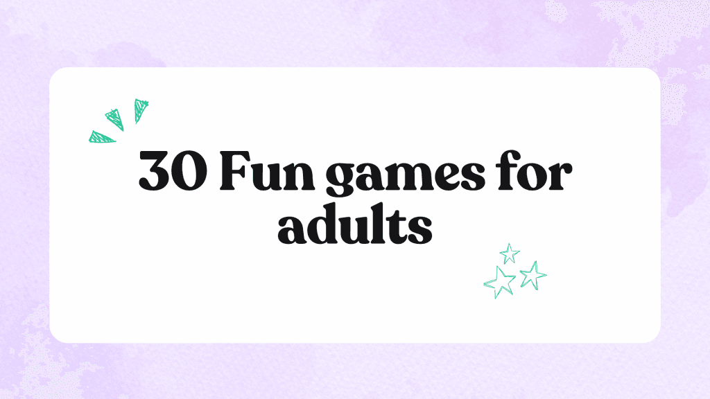 30 fun games for adults