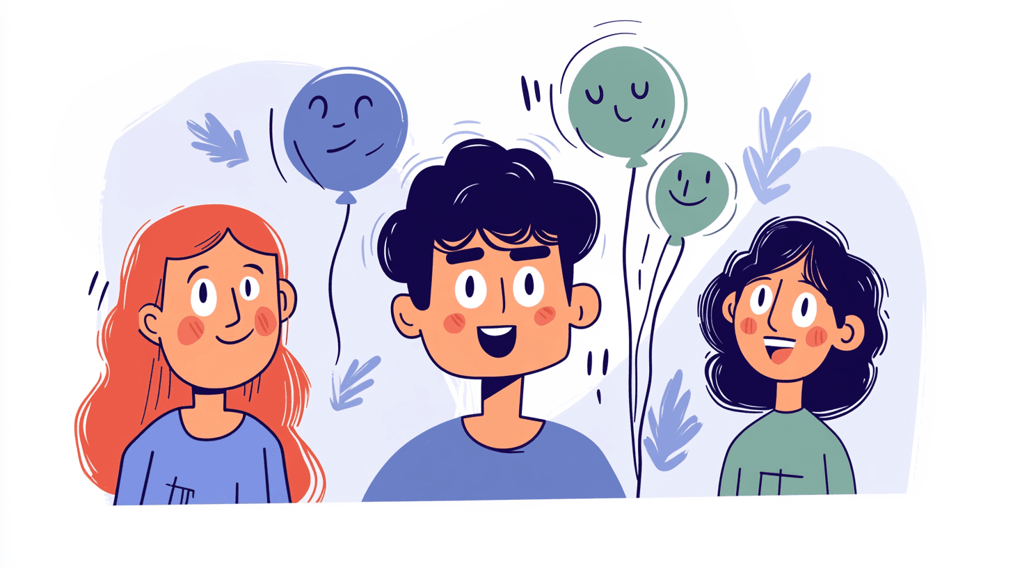 characters party illustration