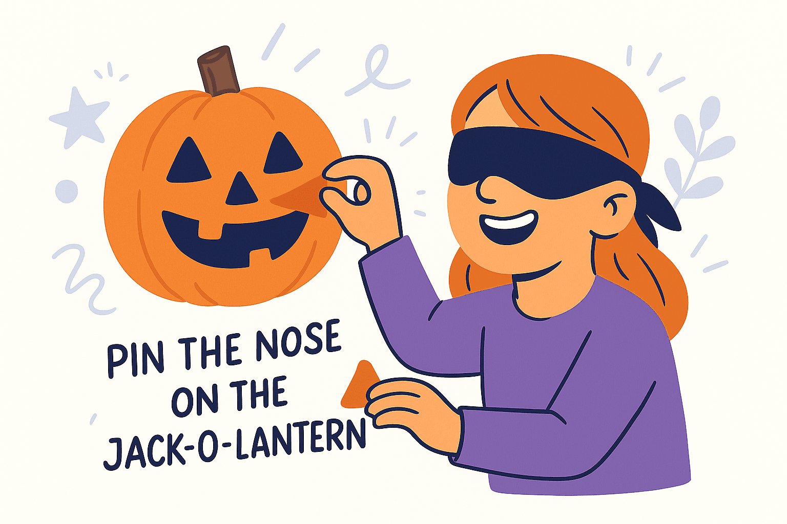 pin the nose on jack o lantern