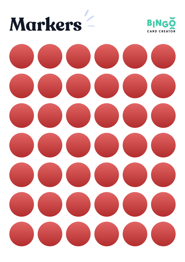 red circle markers